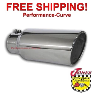 Diesel Stainless Steel Exhaust Tip 4" Inlet - 6" Outlet - 15" Long - Bolt On - Picture 1 of 2