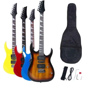 Right Handed 170 Style 6 Colors Electric Guitar +Strap+ Cord+ Gigbag+ Picks - Picture 1 of 26