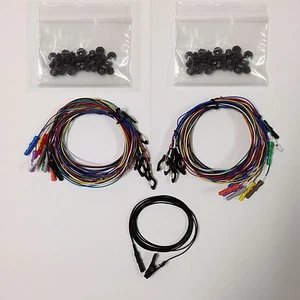 Pkg of 50 Dry Electrodes, 25 EEG Cup Electrodes, 20x 60" Lead Wires & EAR CLIP - Picture 1 of 1