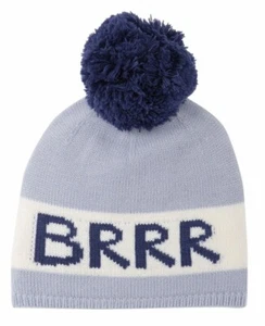 Kate Spade New York Hat BRRR Pom Knit Beanie Stormy Sky New - Picture 1 of 9