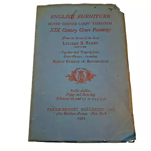 1962 Parke-Bernet Galleries Auction Catalog English Furniture Barry Rothschild - Picture 1 of 8
