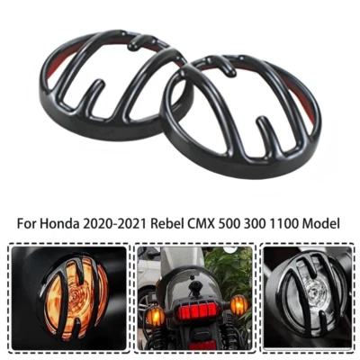 Cubierta de parrilla de luz trasera de señal de giro para Honda 2020-2021 Rebel CMX 500 300 1100 Foto 1 de 4
