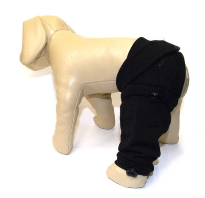 Post-OP Wundschutz für hinterbeine ,Hunde OP Hosenbein * BLACK *dogszone