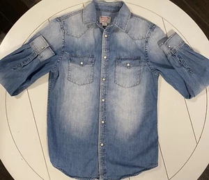 Camisa vaquera de mujer Mossimo Supply Co con botones/a presión talla S denim manga larga - Imagen 1 de 4