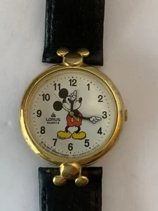 Lorus Disney Mickey Mouse Adult Child Watch Classic Gold Case New Battery - Picture 1 of 11