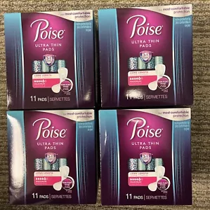 (4) Almohadillas ultrafinas Poise longitud larga nivel 5 absorción máxima 11 almohadillas cada una - Imagen 1 de 4
