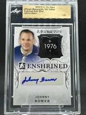 2014-15 ITG Ultimate Memorabilia Enshrined Auto Silver "1976" Johnny Bower #1/25