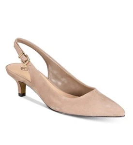 Bella Vita Women's Scarlett Slingback Pumps Almond Kid Suede 6 M - Picture 1 of 4
