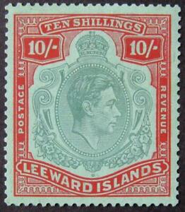 Leeward Islands GVI 10/- (ch), v.fine m/mint. Sg.113. Cat £200