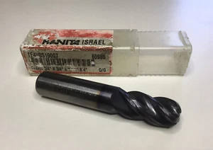 Hanita TF4V0519007 3/4 x 3/4 x 1-1/4 x 4 Carbide Radius End Mill, 4-FL - Picture 1 of 2