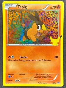 Pokémon Tepig Confetti Holo 13/25 Colección McDonald's 2021 LP/NM - Imagen 1 de 2