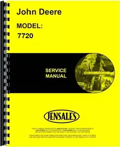 John Deere 7720 Combine Service Manual JD-S-TM1202 - Picture 1 of 1