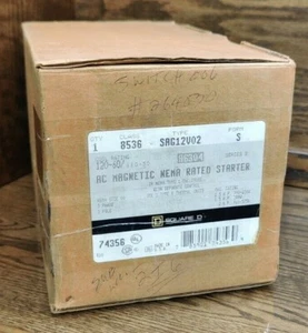 NEW | 8536-SAG12V02S Square D 120VAC 60Hz 110VAC 50Hz Starter 3 Phase 3 Pole - Picture 1 of 5