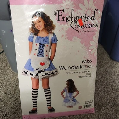 Miss Wonderland Dress-Up Costume Dress & Headband New  Medium 7-10 Halloween  - Image 1 of 4