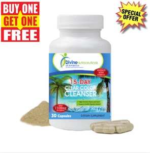 15 DAY COLON CLEANSE All Natural FAST ACTING Bloating & Constipation Relief 2X - Picture 1 of 8