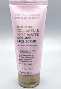 Precision Beauty Anti-Aging Collagen & Rosewater Exfoliating Face Scrub 5.75 oz - Picture 1 of 2