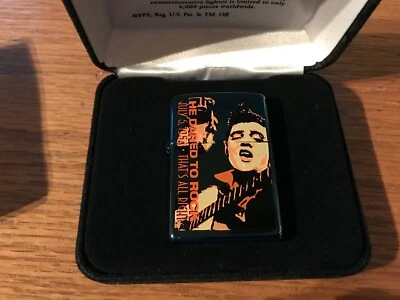 ENCENDEDOR COLECCIONISTA ZIPPO - ELVIS PRESLEY He Darted To Rock 7/5/54 Eso está bien Foto 1 de 4