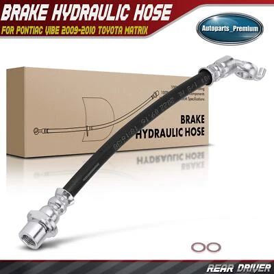 Rear Left Brake Hydraulic Hose for Pontiac Vibe 2009-2010 Toyota Matrix 09-13 - Image 1 of 4
