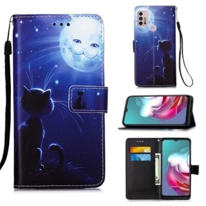 Für Motorola Moto G30 / G10 Kunst-Leder Handy Tasche Motiv 1 Hülle Case Etuis - Bild 1 von 5