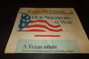 Vintage Fort Worth Star Telegram Texas Salute Our Neighbors at War Dessert Storm - Picture 1 of 7