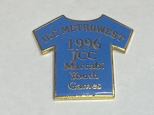 JCC Maccabi Games Jewish Youth Team Sports Enamel Hat Pin 1996 Metro West Jersey - Picture 1 of 2