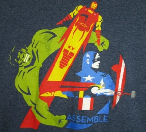 Marvel Avengers Assemble Small Graphic T-Shirt Dark Blue - Picture 1 of 4