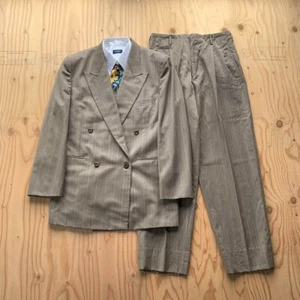 VERSACE Krawatte Wolle Zweireiher Anzug champagner oliv Herren Gr. M von JP - Bild 1 von 20