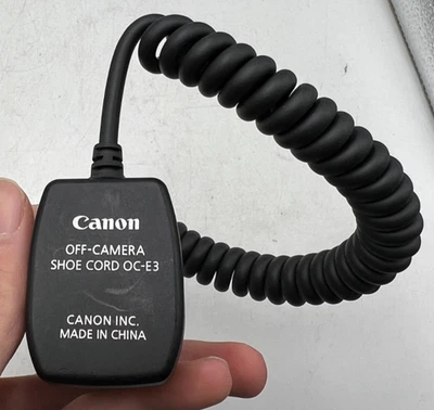 Genuine Canon Off Camera Shoe Cable / Cord OC-E3 For Camera / Flash - Image 1 of 4