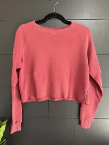 BRANDY MELVILLE John GALT Burgundy Pullover Camicia Termica Taglia Unica Usato in Ottime Condizioni - Foto 1 di 6