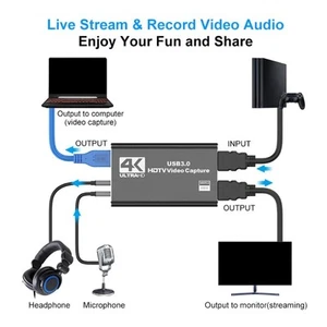USB 3.0 to HDTV Video Capture Adapter Converters USB Video Capture Device Video - Photo 1/8