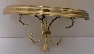 Vintage Home Interiors Homco Gold Twisted Rope Metal And Plastic Shelf MCM NEW - Picture 1 of 11