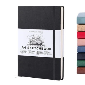 Beechmore Books A4 Sketchbook – 8.5x11 Premium Vegan Leather Bound Large Ske... - Picture 1 of 7