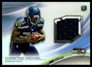 2013 Topps Platinum Rookie Relic Christine Michael Rookie Seattle Seahawks - Picture 1 of 2