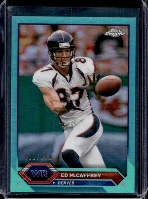 2023 Topps Composite Ed McCaffrey Chrome Aqua Refractor #/199 Broncos - Image 1 of 2