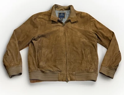 Brooks Brothers Suede Leather Bomber Jacket Field Coat XL USN MA-2 - Image 1 of 4
