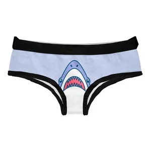 Womens Shark Panties Funny Shark Bite Bikini Brief Vacation Graphic Underwear - Picture 1 of 5