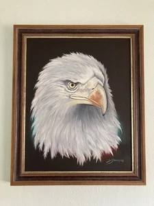 Pintura de águila calva de colección MCM tatuaje NATURALEZA SILVESTRE REALISTA firmada BOWMAN - Imagen 1 de 9