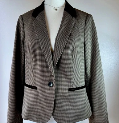 NWT The Limited Tweed Blazer Medium Brown Closet Staple Office Timeless Academia - Image 1 of 4