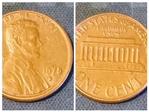 1978-D Lincoln Memorial Penny Cent RPM Repunched and Filled Mint Mark. - Picture 1 of 5
