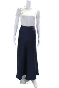 NA-KD Womens Unlined Side Zip Maxi Skirt Navy Size 38 - Picture 1 of 5