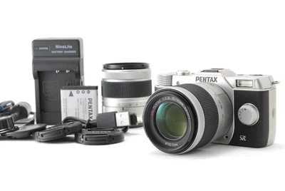 74 shot / 2 lens [TOP MINT] Pentax Q10 silver 02 06 Digital Camera From Japan - Image 1 of 4