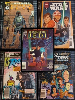 Star Wars/Boba Fett/Star Trek/Indiana Jones Lote 5 Libros Marvel/Dc/Mago Foto 1 de 4