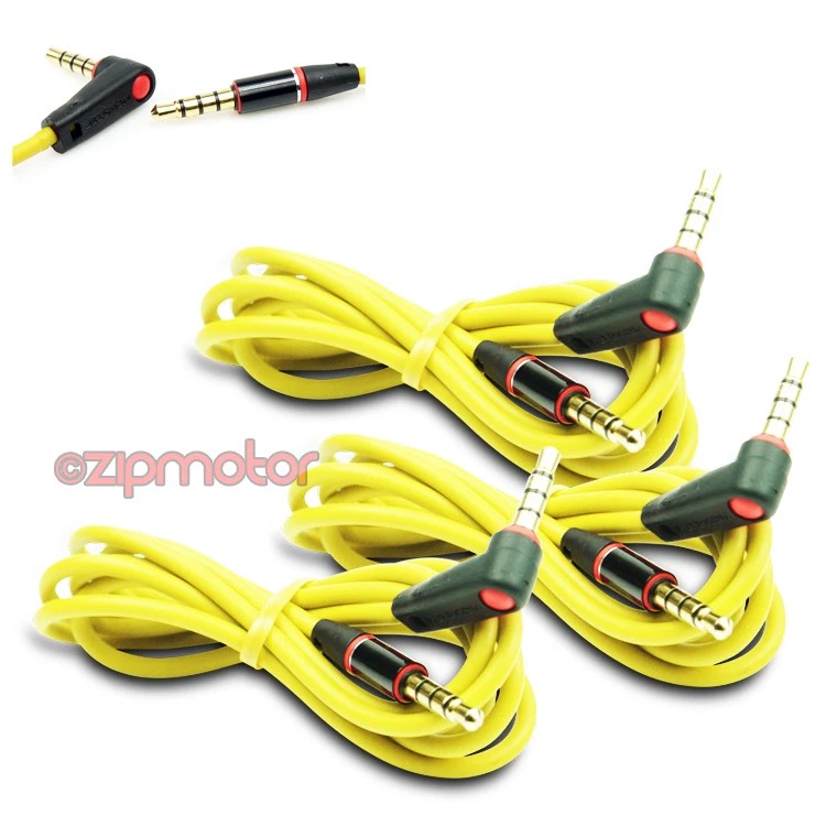 CABO DE ÁUDIO 3X 4 PÉS 3,5 MM AUX L AMARELO PARA LG OPTIMUS G2 L9 HTC ONE MOTO X G - Imagem 1 de 1