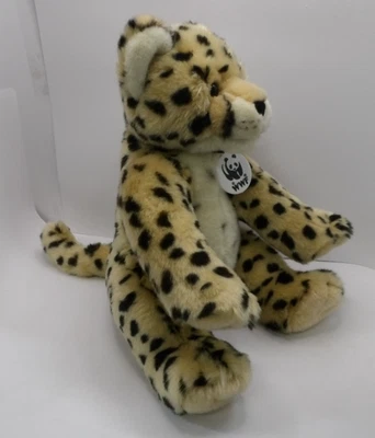 WWF Build-a-Bear B.A.B. Workshop Black Spotted Cheetah Plush Stuffed Animal 13" - Image 1 of 4