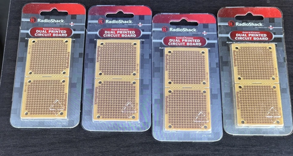 Radio Shack , DUAL GENERAL- PURPOSE PC BOARD, 276-148A ,  213 HOLES, Lot Of 5 - Image 1 of 2