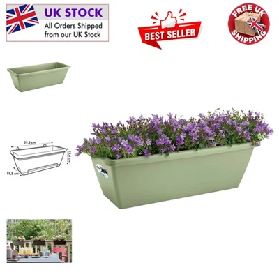 Eco-Friendly 8L Barcelona Trough Planter - Stylish Pistachio Green Design - Image 1 of 4