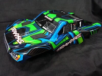 Traxxas Slash 4x4 Ultimate Green Blue Black Painted Body Shell Clipless 2wd - Image 1 of 4