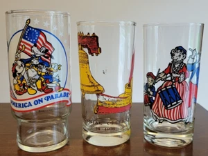 Vintage 3er Set Bicentennial Celebration Glas Becher - Bild 1 von 16