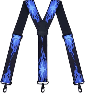 Suspenders for Men 2 Inch Wide Y Back Adjustable Elastic Big and Tall Suspenders - Picture 1 of 12