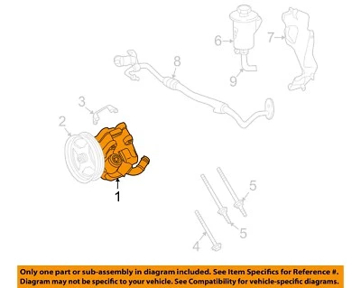 Used Power Steering Pump fits: 2002 Ford Explorer 4 Dr exc. Sport Trac 4.6 Grade - Image 1 of 3